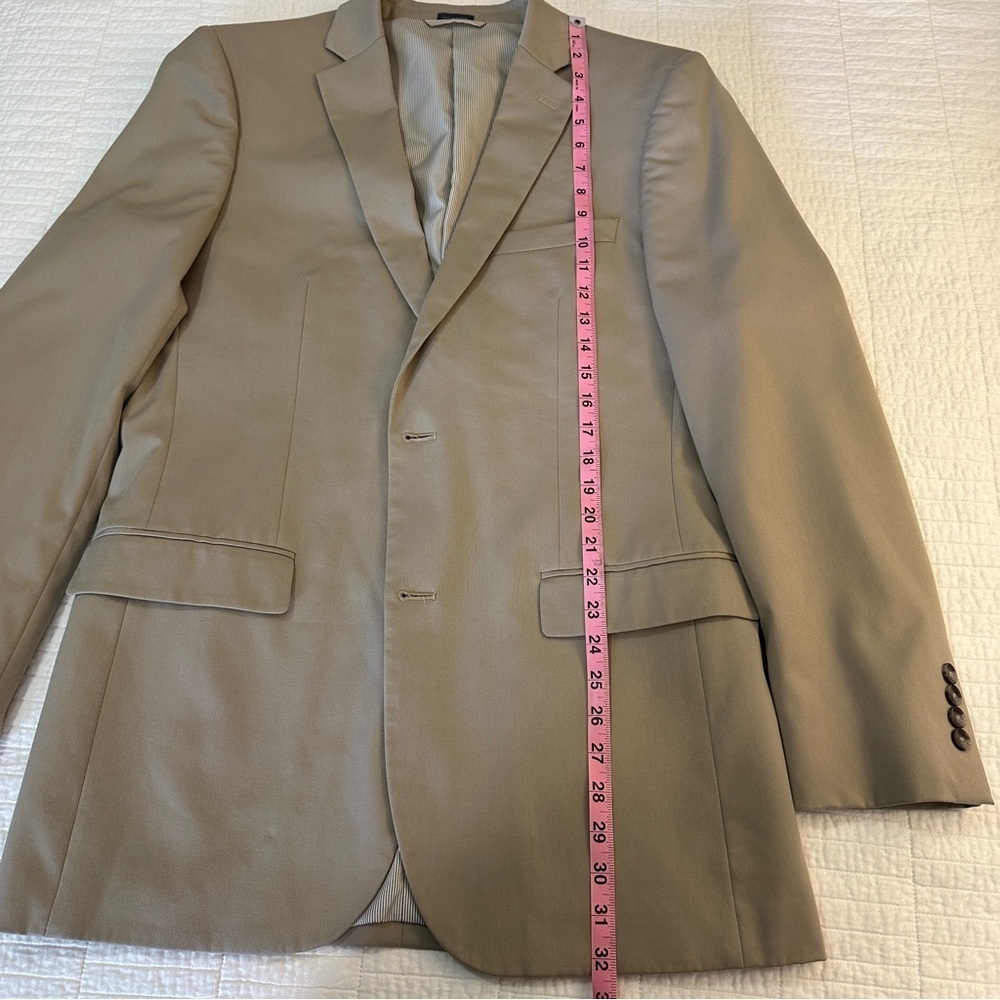 Madison Modern Fit Suit Jacket 40L Stretch Beige New Without Tags - Picture 6 of 13